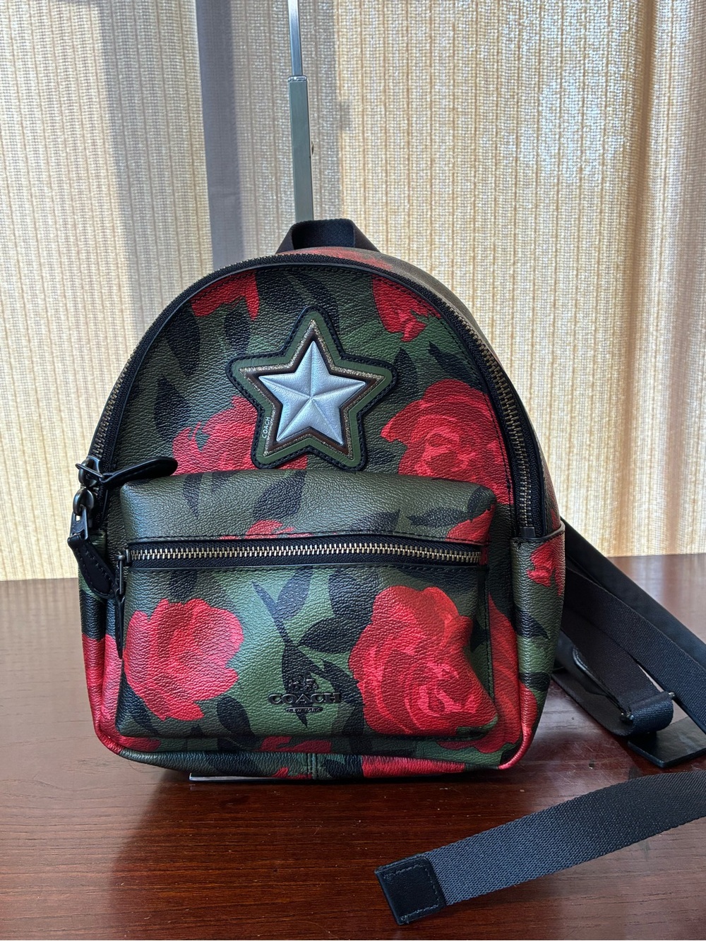 Coach Mini Charlie Camo Rose Backpack